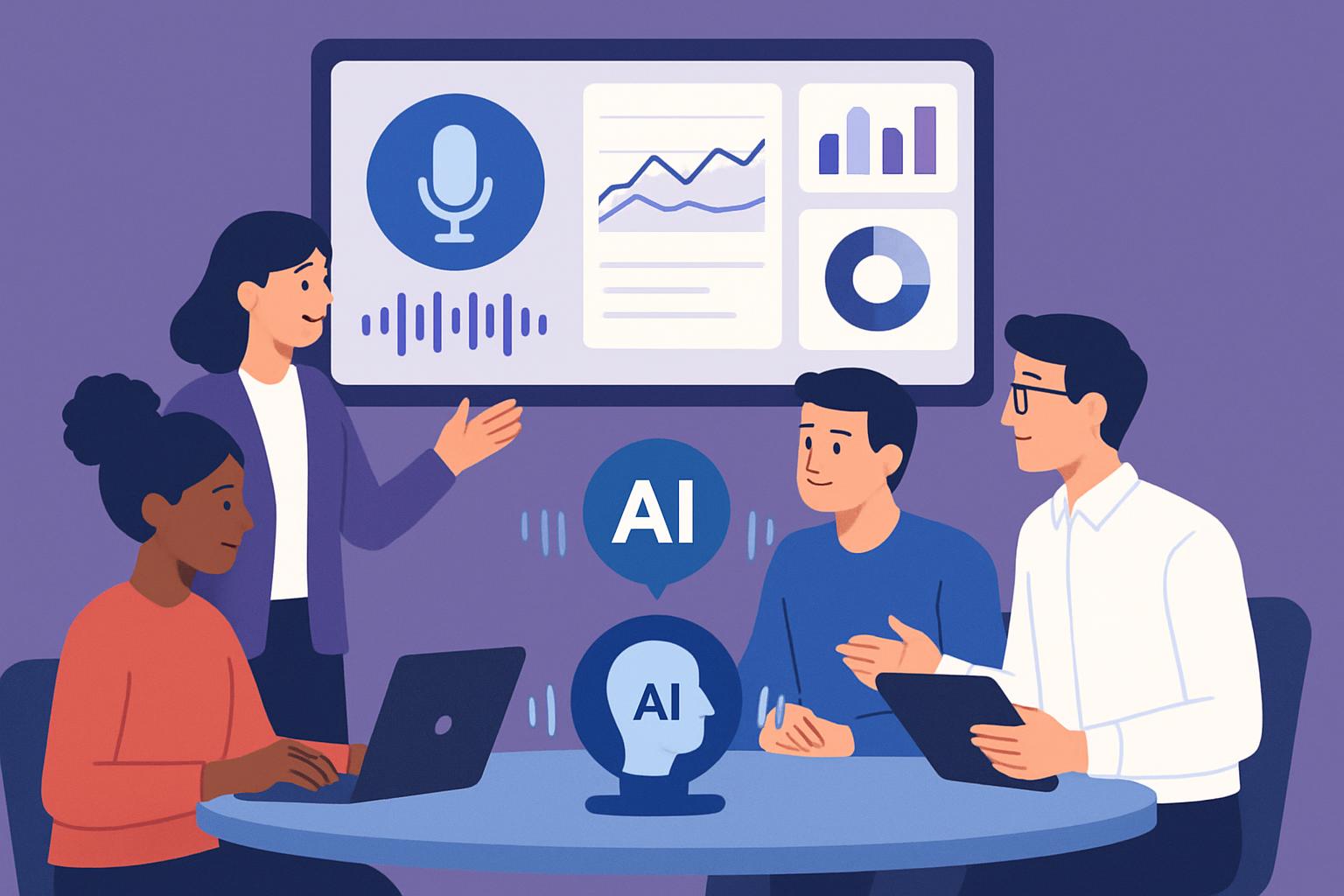 Come migliorare la collaborazione tra team con dashboard vocali AI